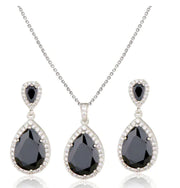 Zircon Set Ketting en Oorbellen