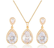 Zircon Set Ketting en Oorbellen