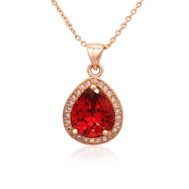 Zircon Set Ketting en Oorbellen